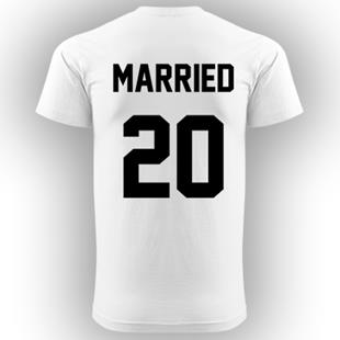 Married&Since Férfi fehér kereknyakú póló